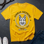 German Shepherd "Loyal Brave True" Retro Badge T-Shirt