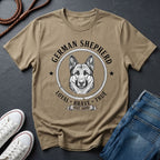 German Shepherd "Loyal Brave True" Retro Badge T-Shirt