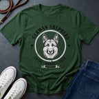 German Shepherd "Loyal Brave True" Retro Badge T-Shirt