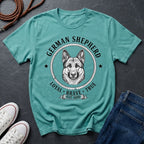 German Shepherd "Loyal Brave True" Retro Badge T-Shirt