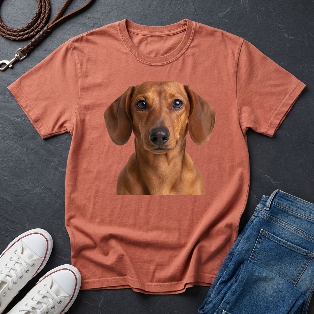 Dachshund "Wiener Dog" Portrait Tee - Comfort Colors 1717