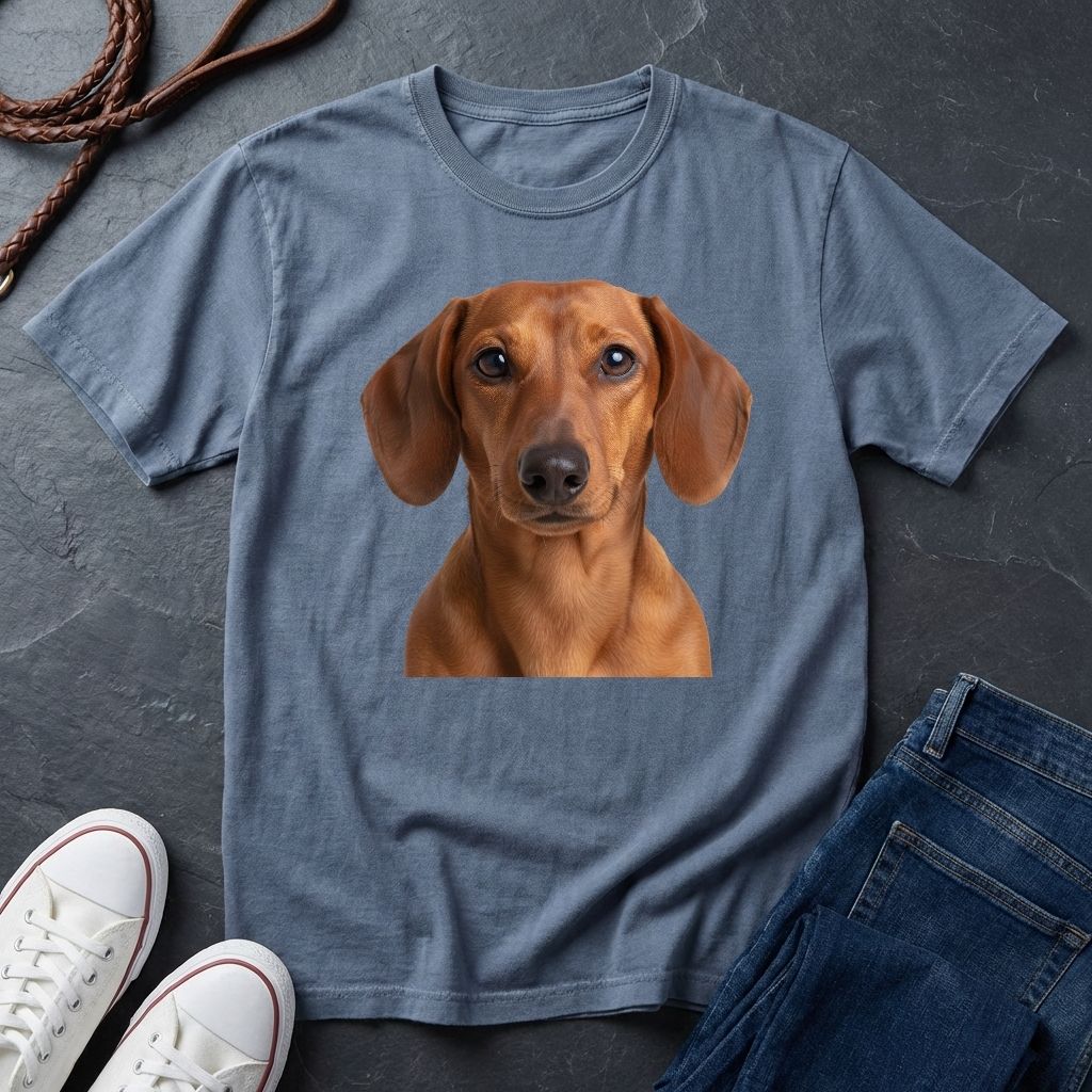 Dachshund "Wiener Dog" Portrait Tee - Comfort Colors 1717