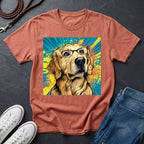 Golden Retriever with Glasses Pop Art Tee - Comfort Colors 1717