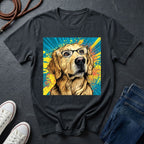 Golden Retriever with Glasses Pop Art Tee - Comfort Colors 1717