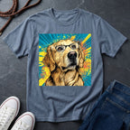 Golden Retriever with Glasses Pop Art Tee - Comfort Colors 1717