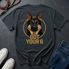 German Shepherd "Got Your 6" Graphic T-Shirt — K9 Tactical Support Tee