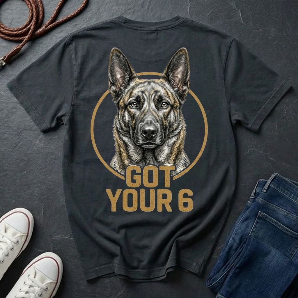 K9 Dutch Shepherd "Got Your 6" Graphic T-Shirt — Tactical Support Tee