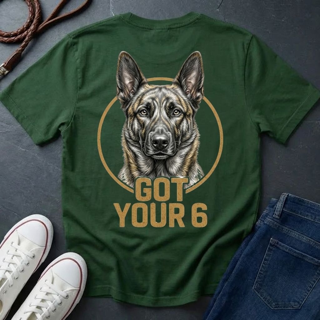 K9 Dutch Shepherd "Got Your 6" Graphic T-Shirt — Tactical Support Tee