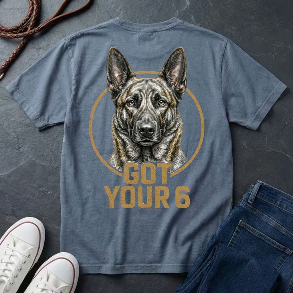 K9 Dutch Shepherd "Got Your 6" Graphic T-Shirt — Tactical Support Tee