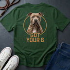 Got Your 6 Pit Bull Graphic Pop Art T-Shirt – Natural Ears Edition