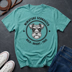 Miniature Schnauzer "Bold • Bright • True" Graphic Pop Art T-Shirt