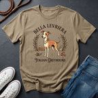 "Bella Levriera" Italian Greyhound Vintage Graphic T-Shirt