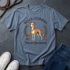 "Bella Levriera" Italian Greyhound Vintage Graphic T-Shirt