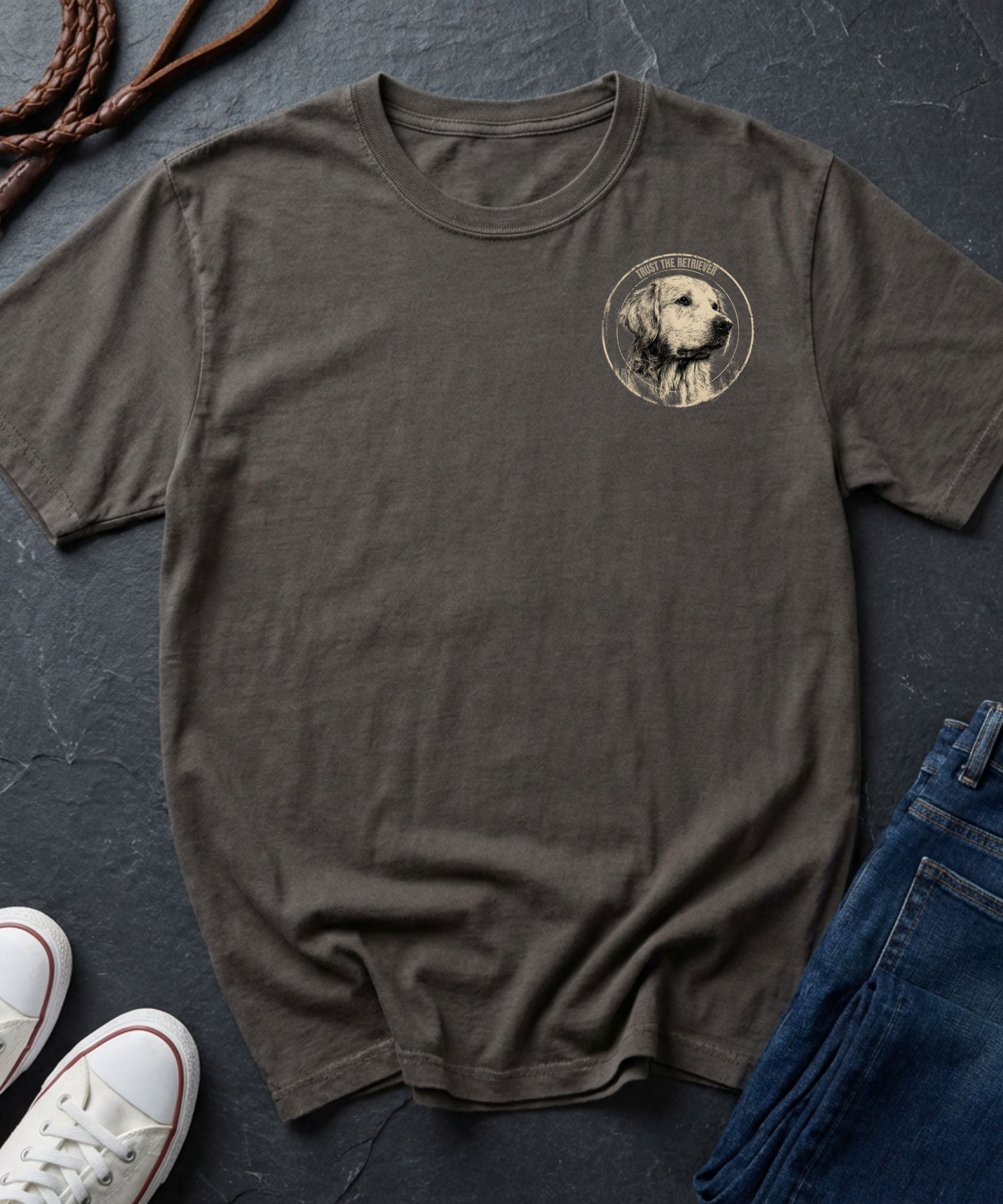 Golden Retriever Shirt – Trust The Retriever – Vintage Dog Lover Tee – Comfort Colors 1717