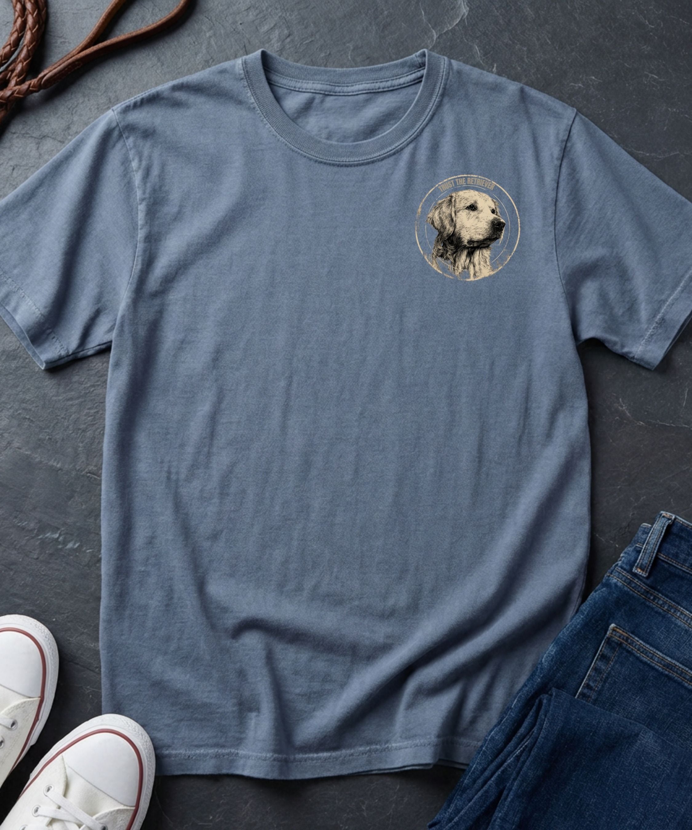 Golden Retriever Shirt – Trust The Retriever – Vintage Dog Lover Tee – Comfort Colors 1717