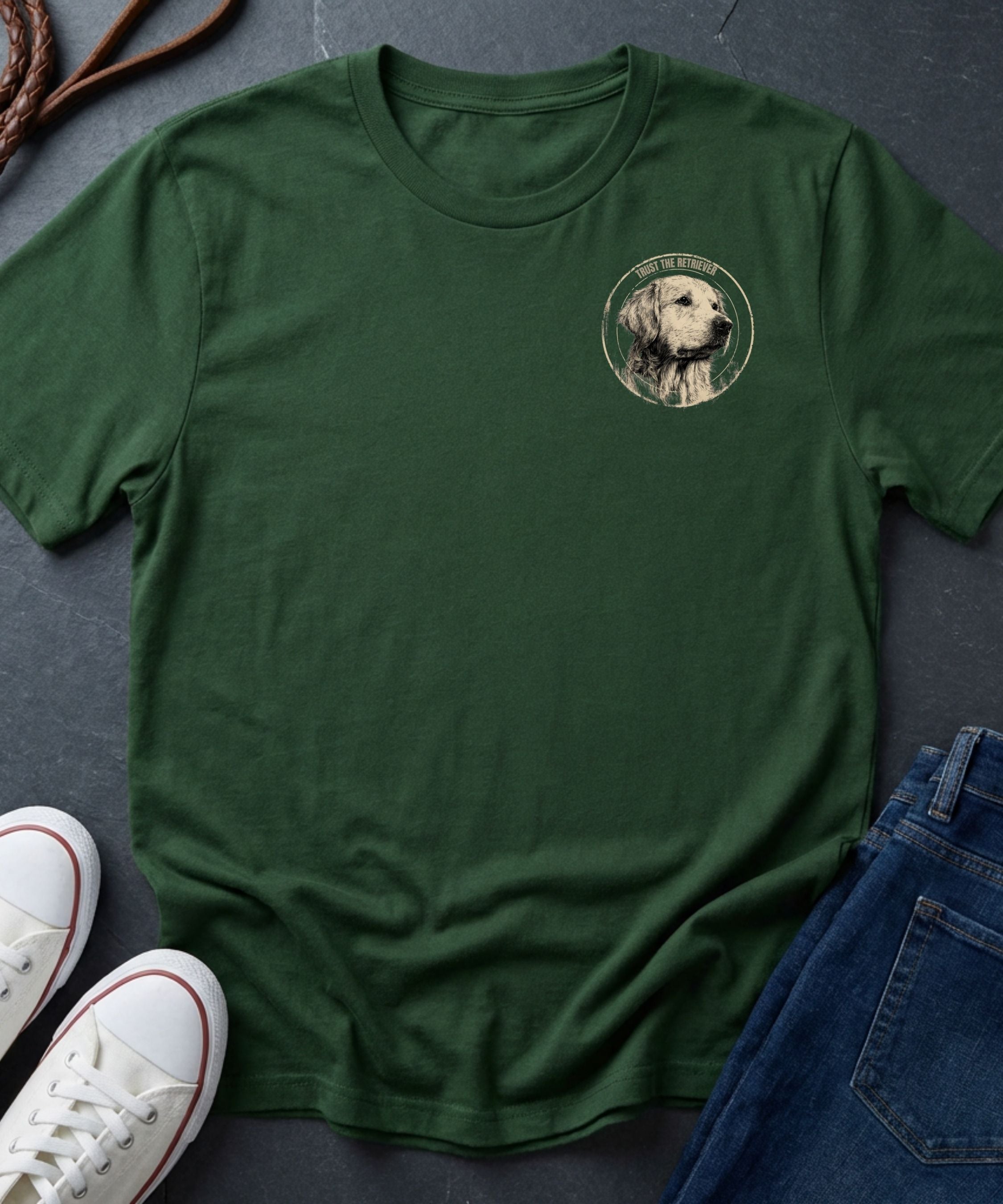 Golden Retriever Shirt – Trust The Retriever – Vintage Dog Lover Tee – Comfort Colors 1717