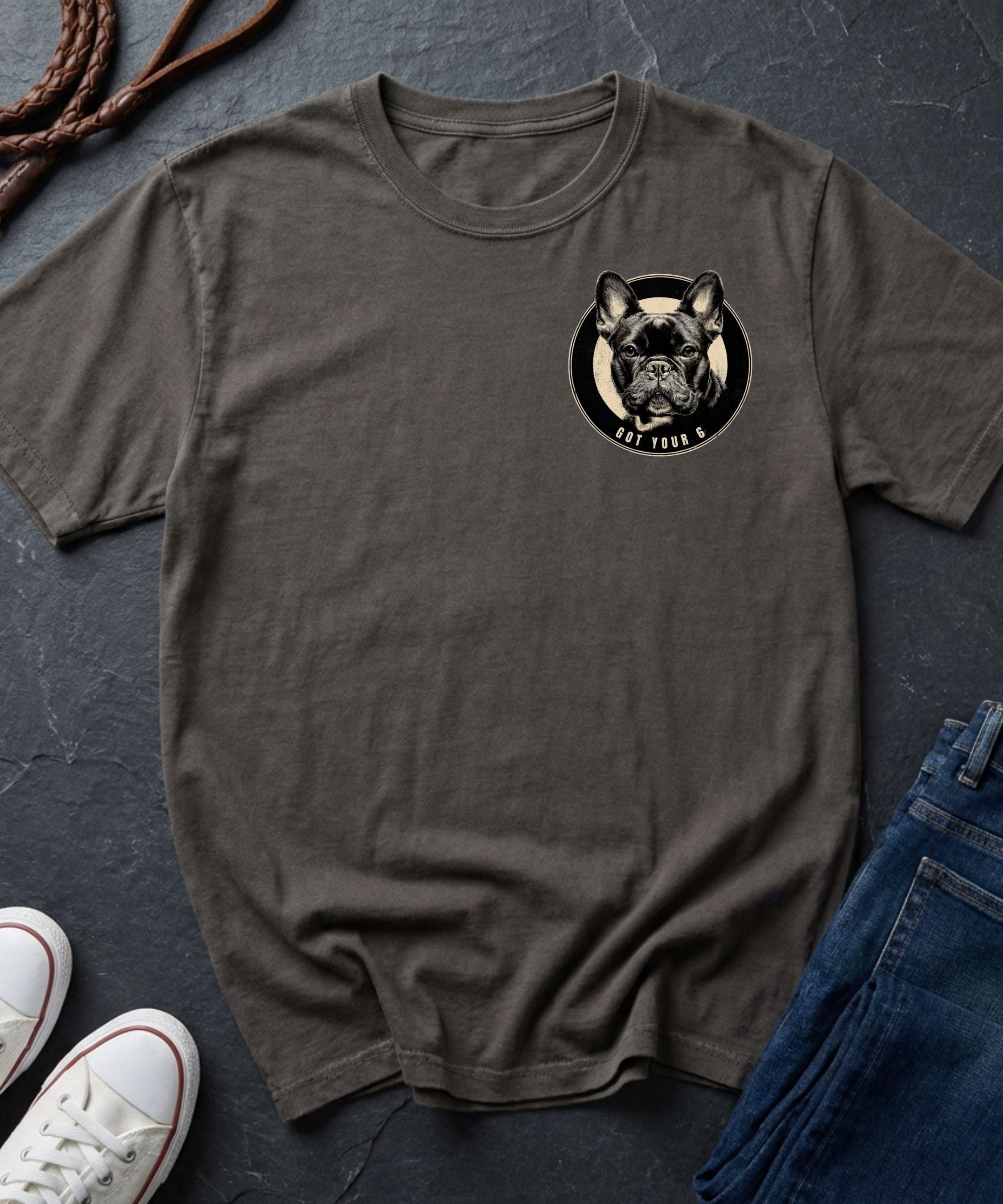French Bulldog Shirt – Small Dog Big Attitude – Vintage Dog Lover Tee – Comfort Colors 1717