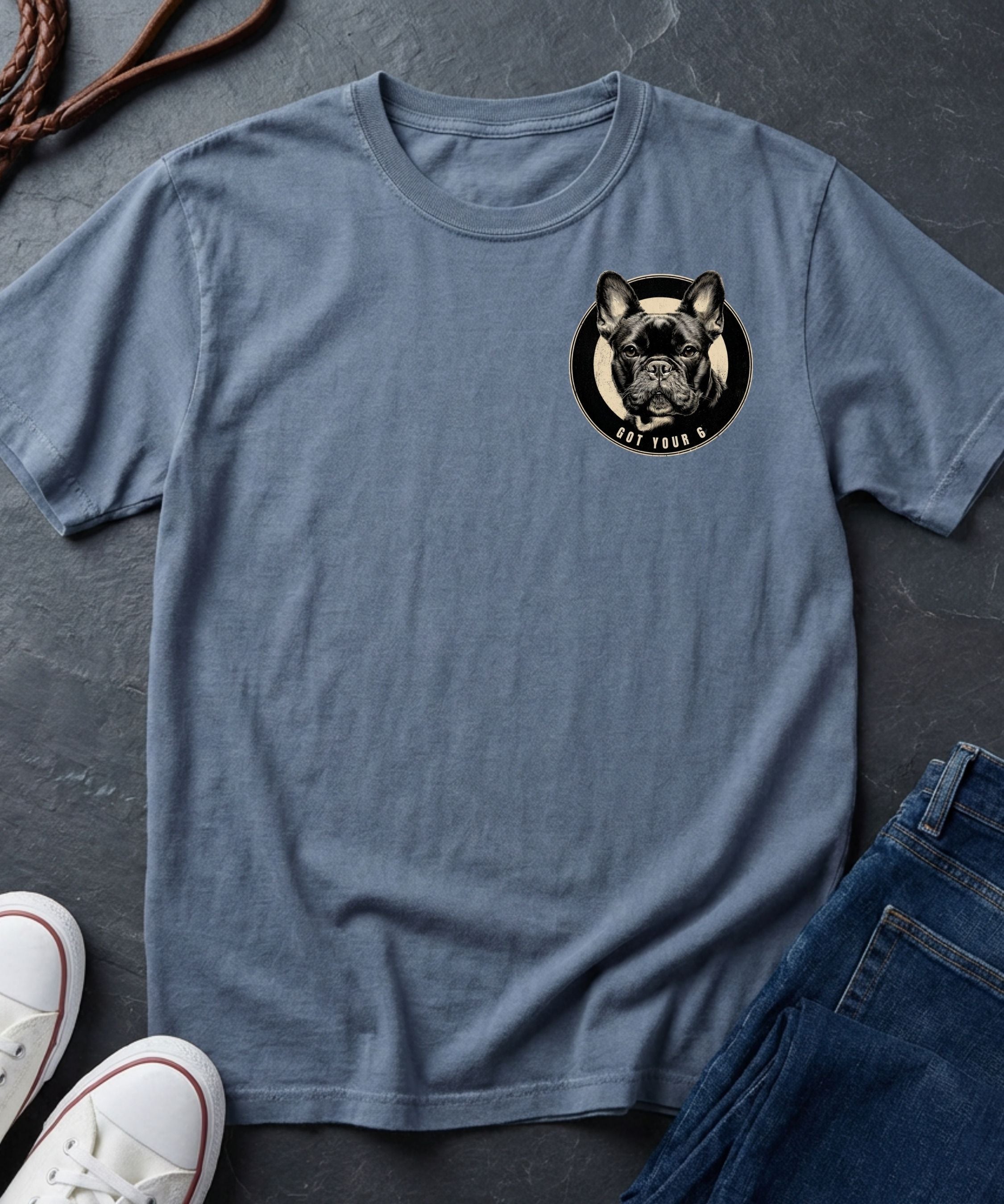 French Bulldog Shirt – Small Dog Big Attitude – Vintage Dog Lover Tee – Comfort Colors 1717