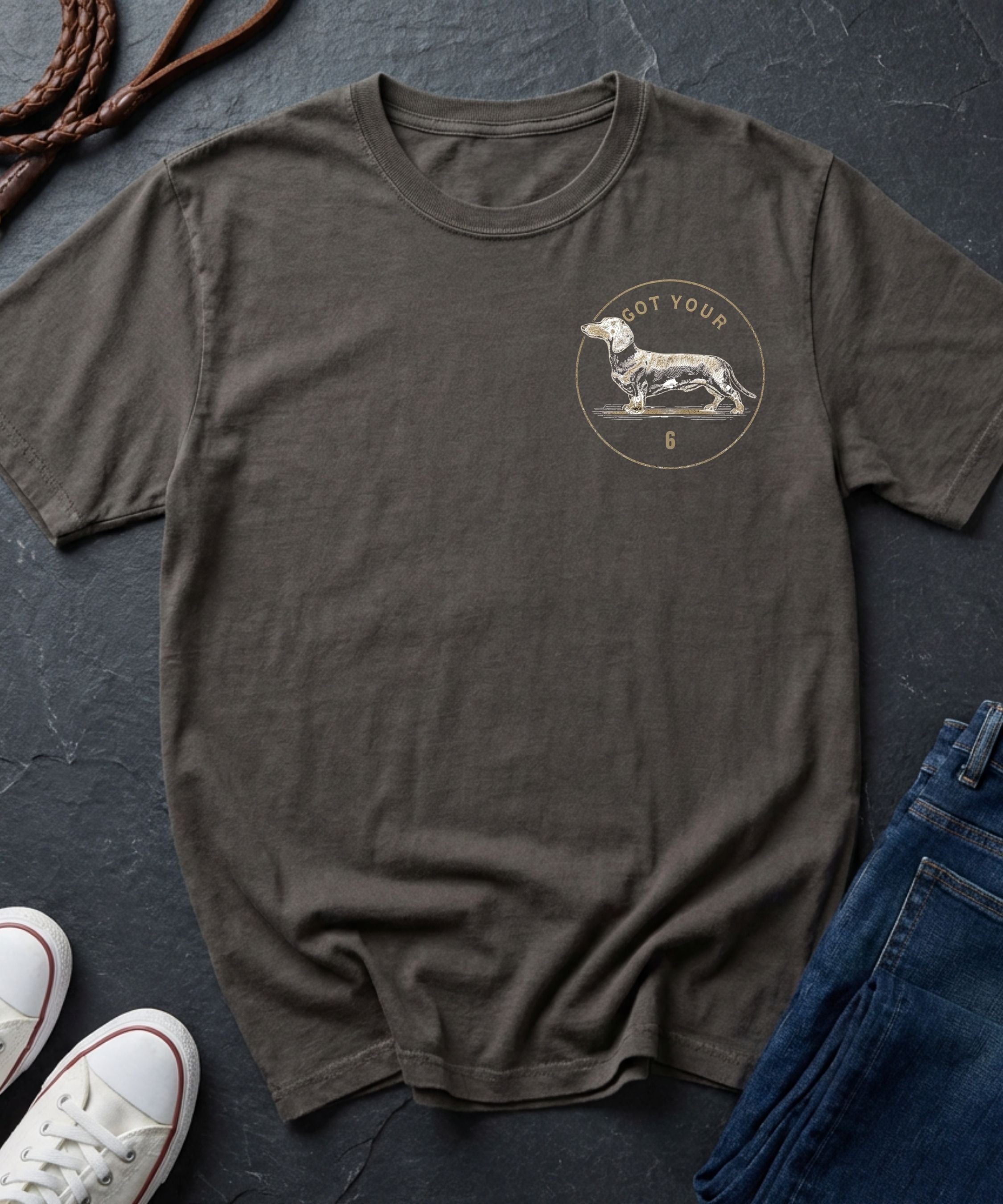 Dachshund Shirt – Low Body No Quit – Vintage Dog Lover Tee – Comfort Colors 1717