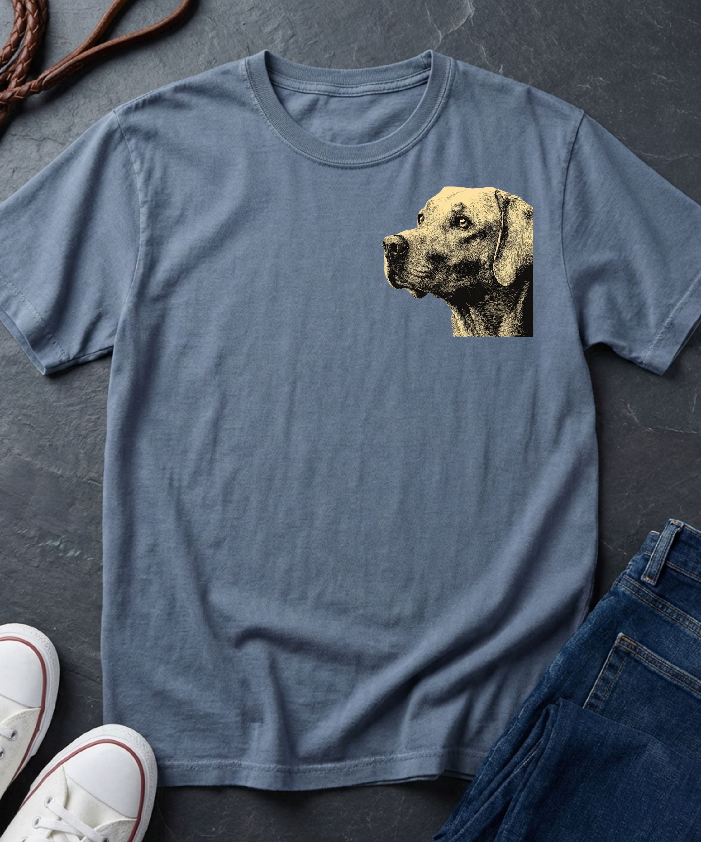 Labrador Retriever Shirt – Vintage Lab Dog Portrait Tee – Minimal Dog Lover Shirt – Comfort Colors 1717