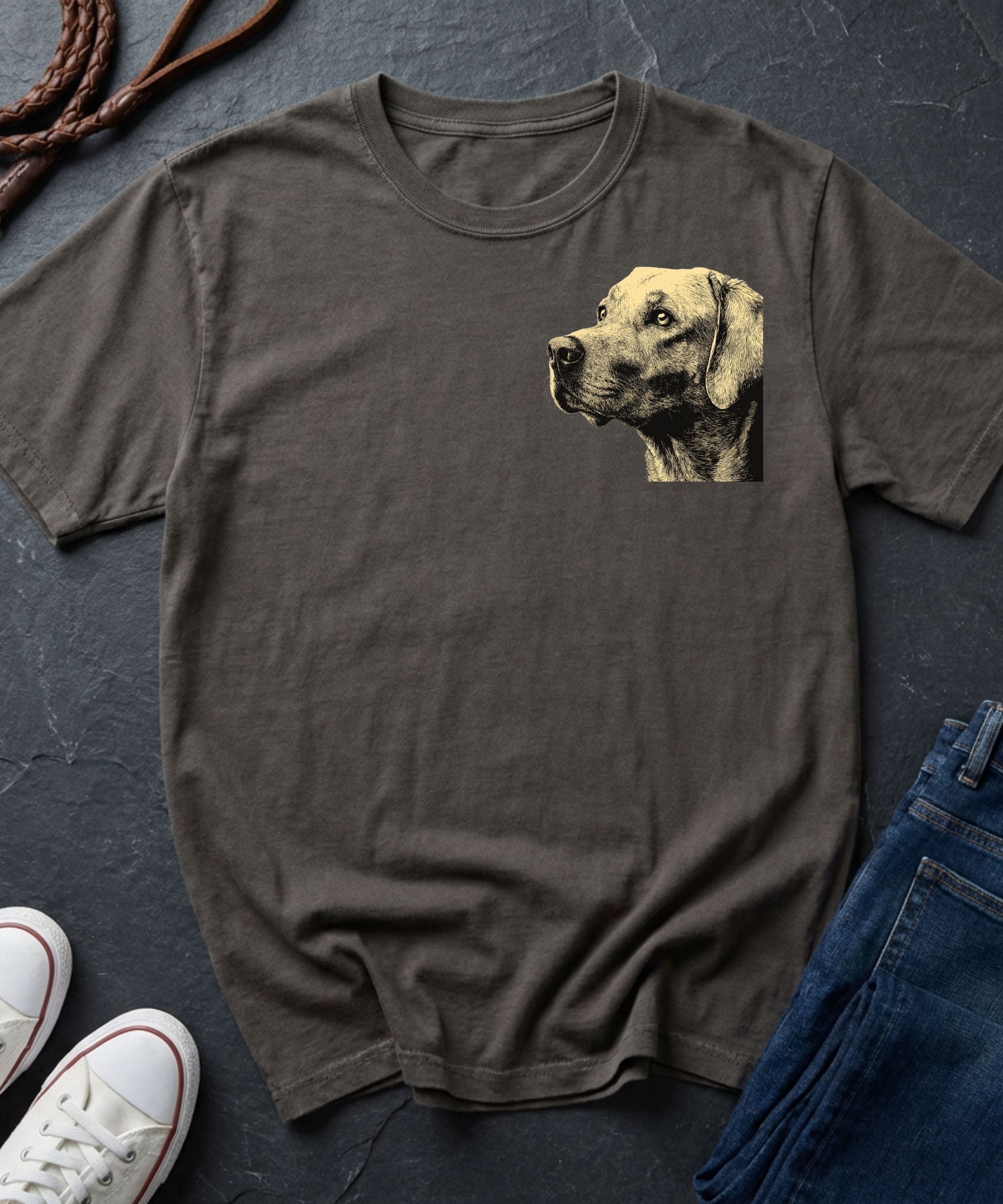Labrador Retriever Shirt – Vintage Lab Dog Portrait Tee – Minimal Dog Lover Shirt – Comfort Colors 1717