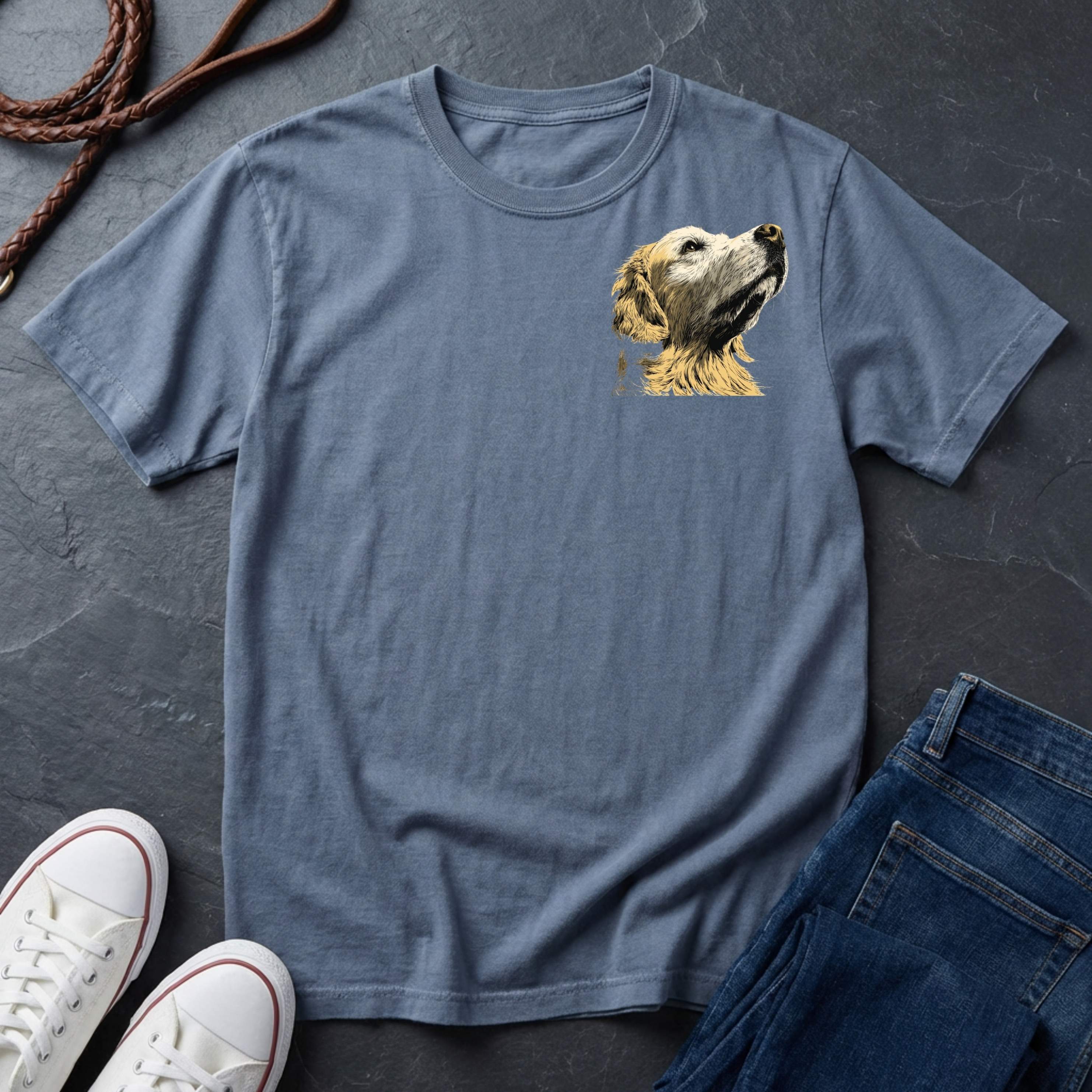 Golden Retriever Shirt – Best Friend No Questions Asked – Dog Lover Tee – Comfort Colors 1717