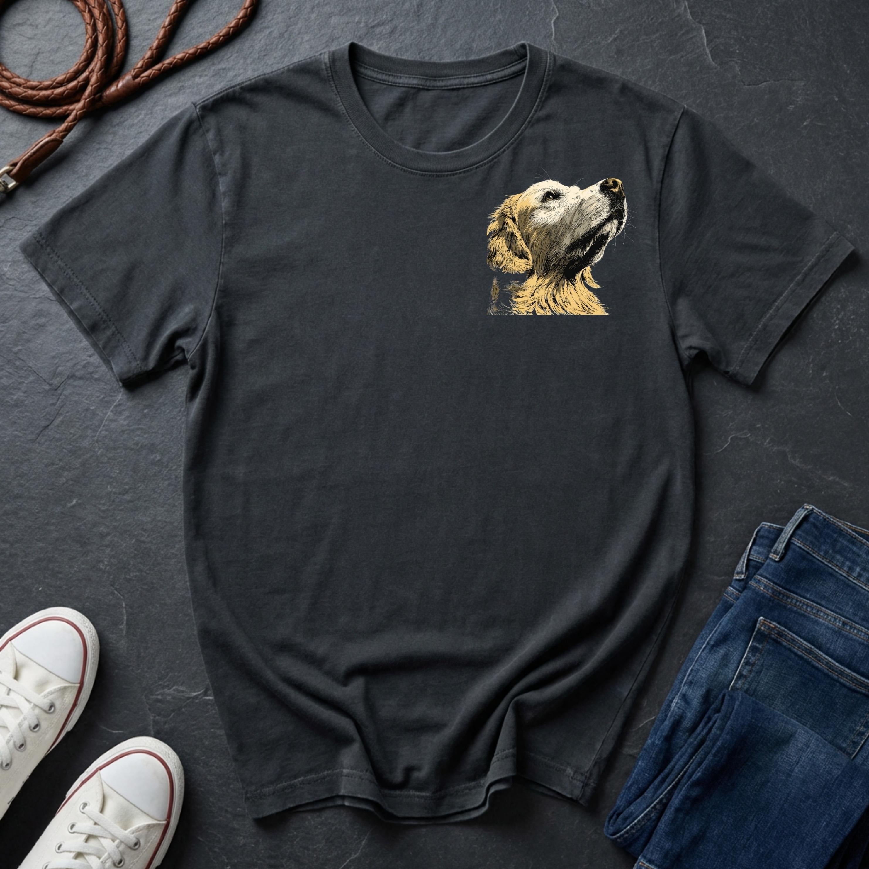 Golden Retriever Shirt – Best Friend No Questions Asked – Dog Lover Tee – Comfort Colors 1717