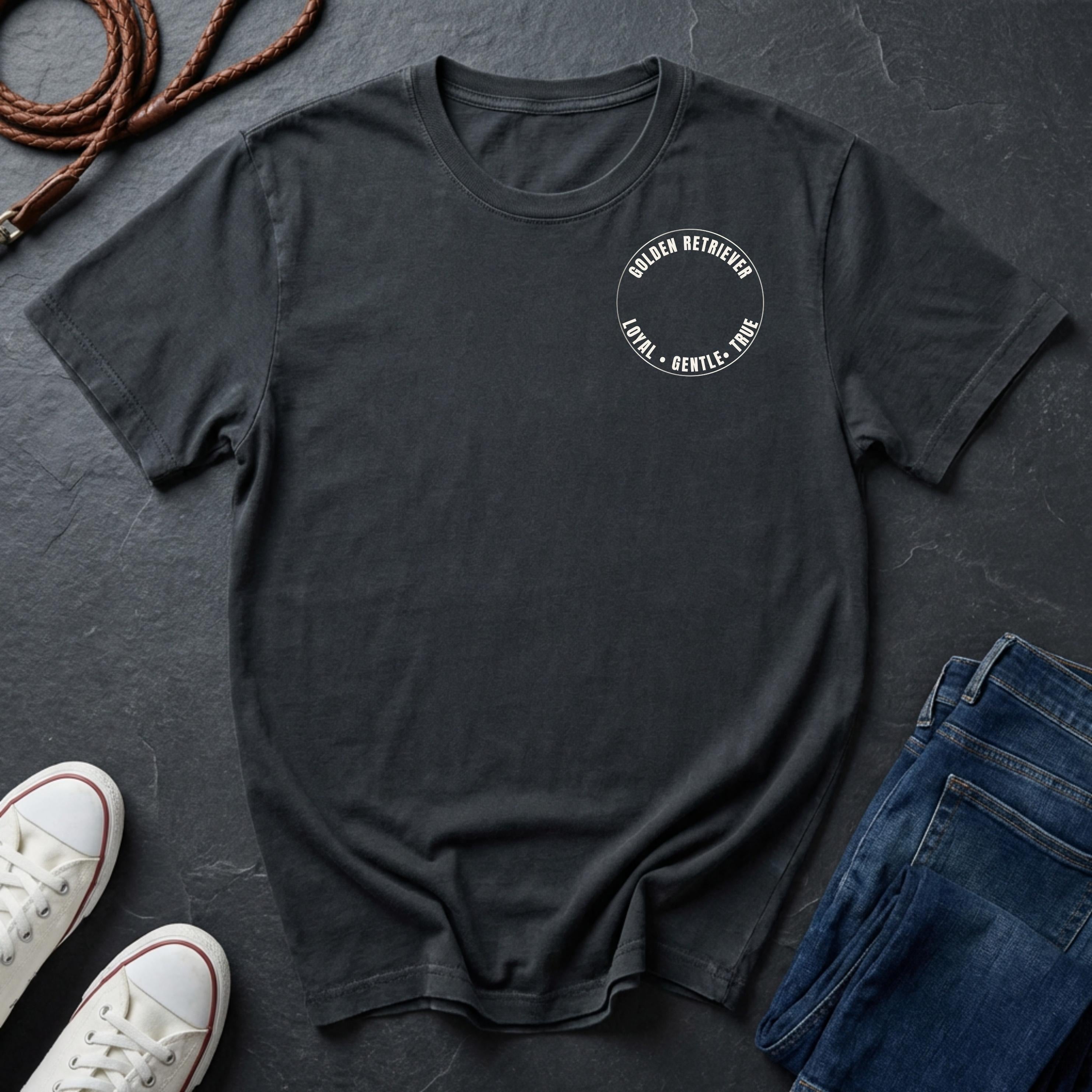 Golden Retriever Shirt – Loyal Gentle True – Minimal Dog Lover Tee – Comfort Colors 1717
