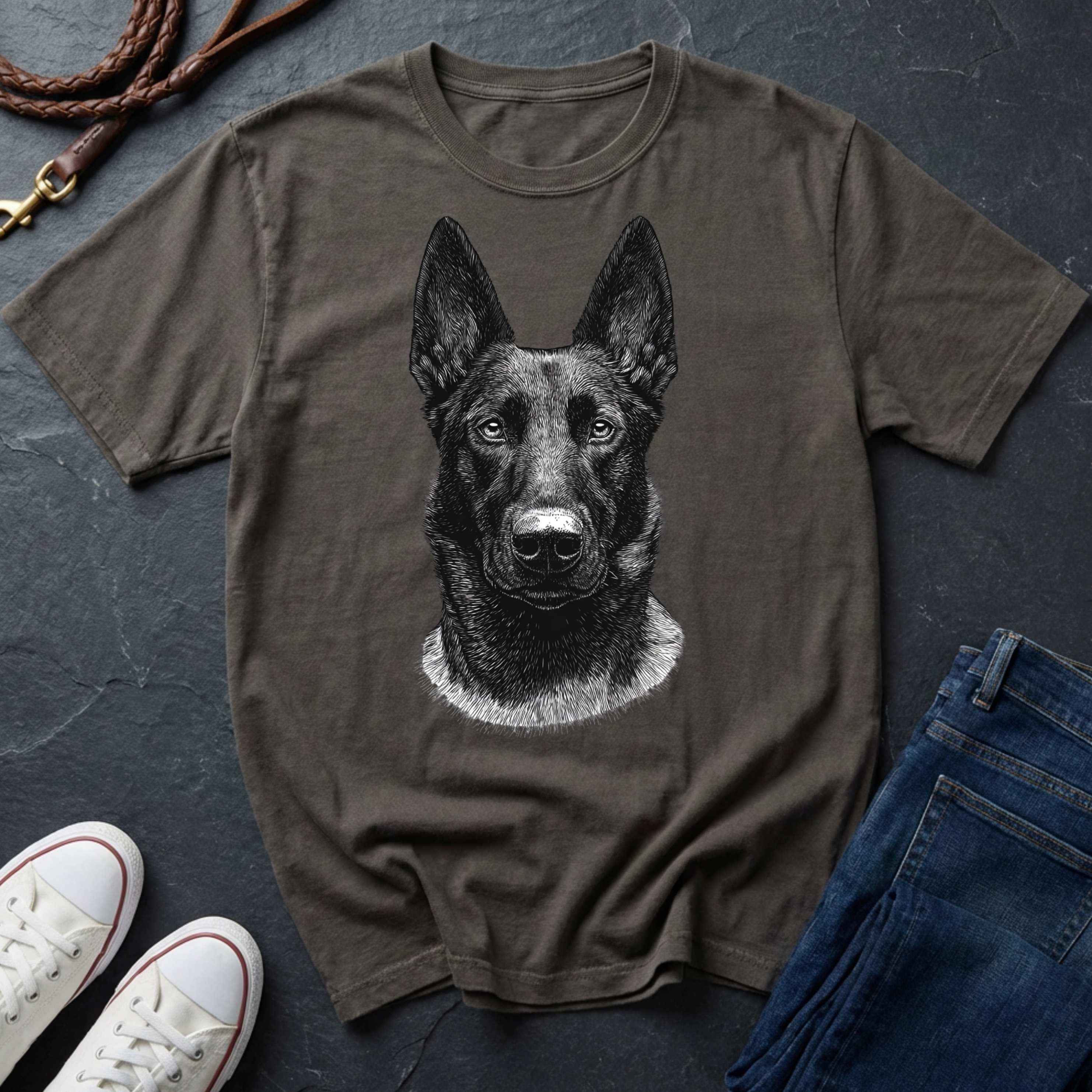 Belgian Malinois Shirt – Focused, Driven, Loyal – Comfort Colors Tee