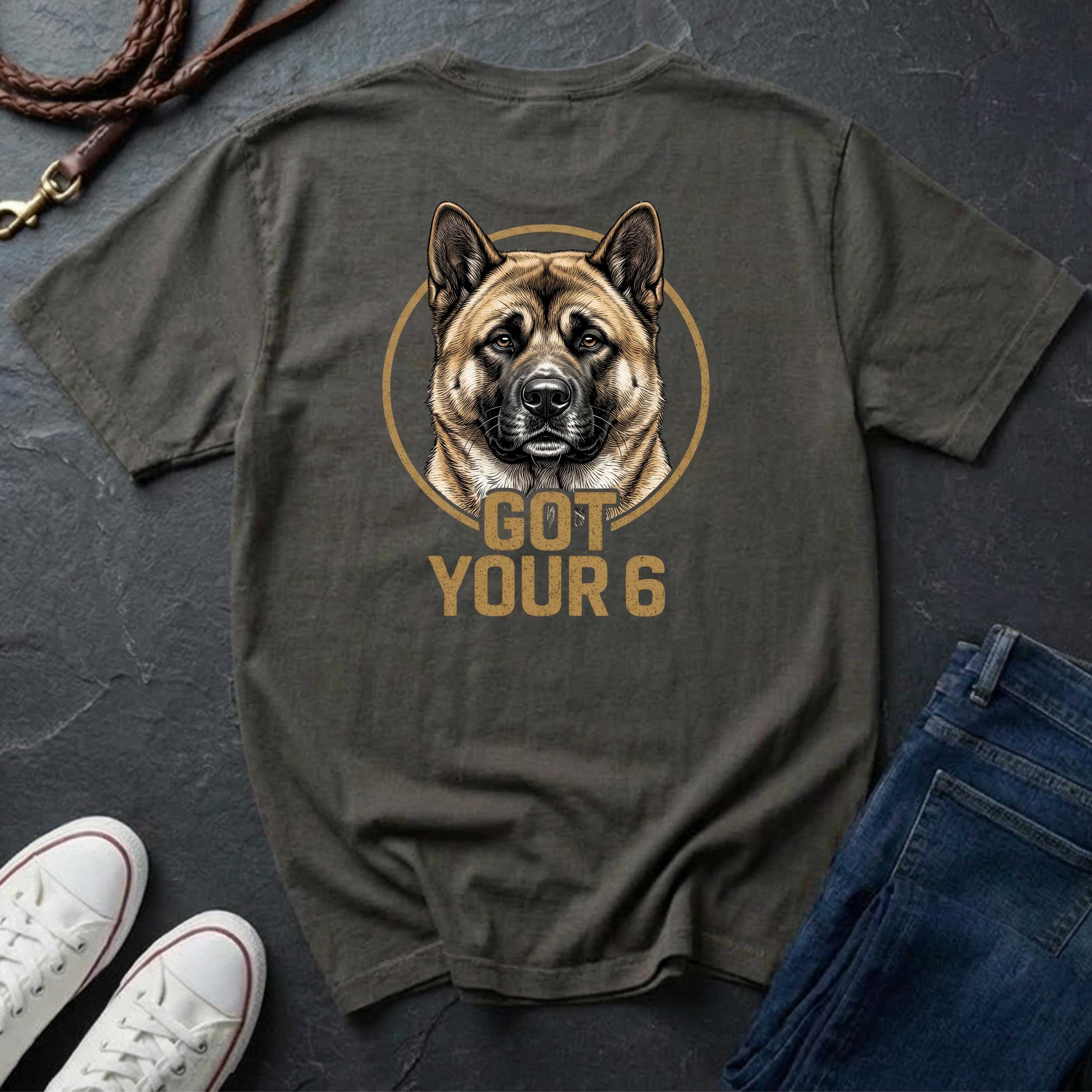 Akita Got Your 6 Shirt - Premium Dog Apparel for Guardian Owners