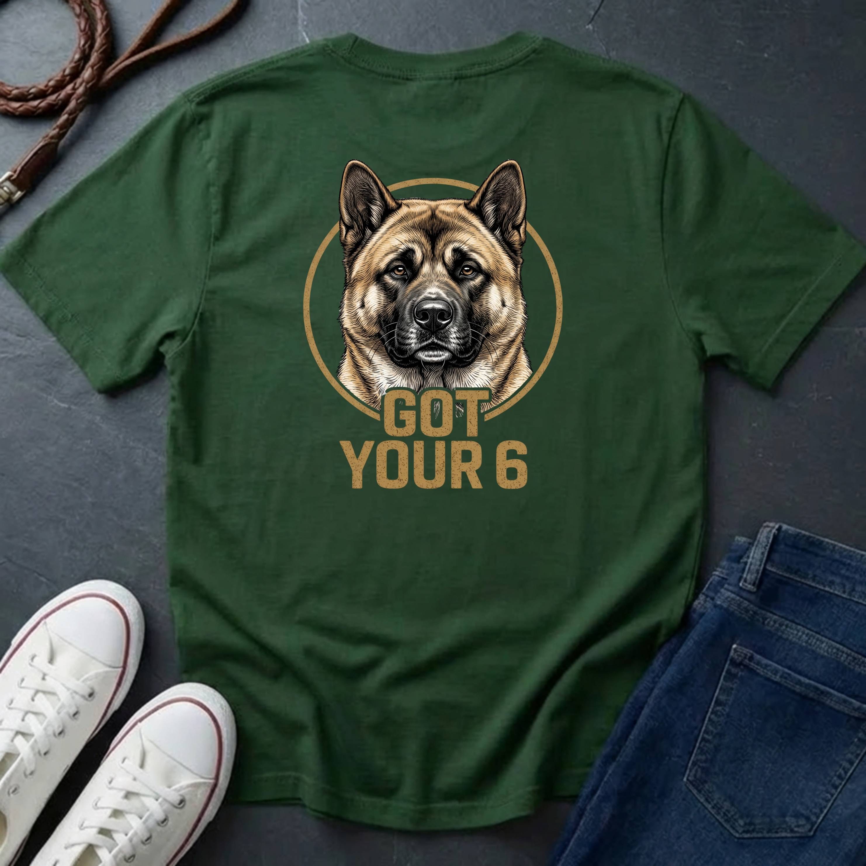 Akita Got Your 6 Shirt - Premium Dog Apparel for Guardian Owners