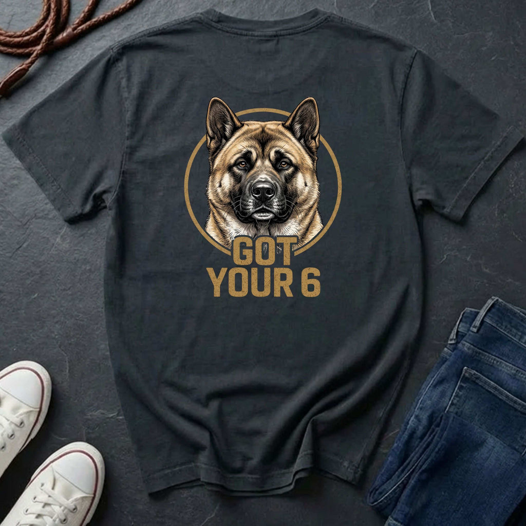 Akita Got Your 6 Shirt - Premium Dog Apparel for Guardian Owners