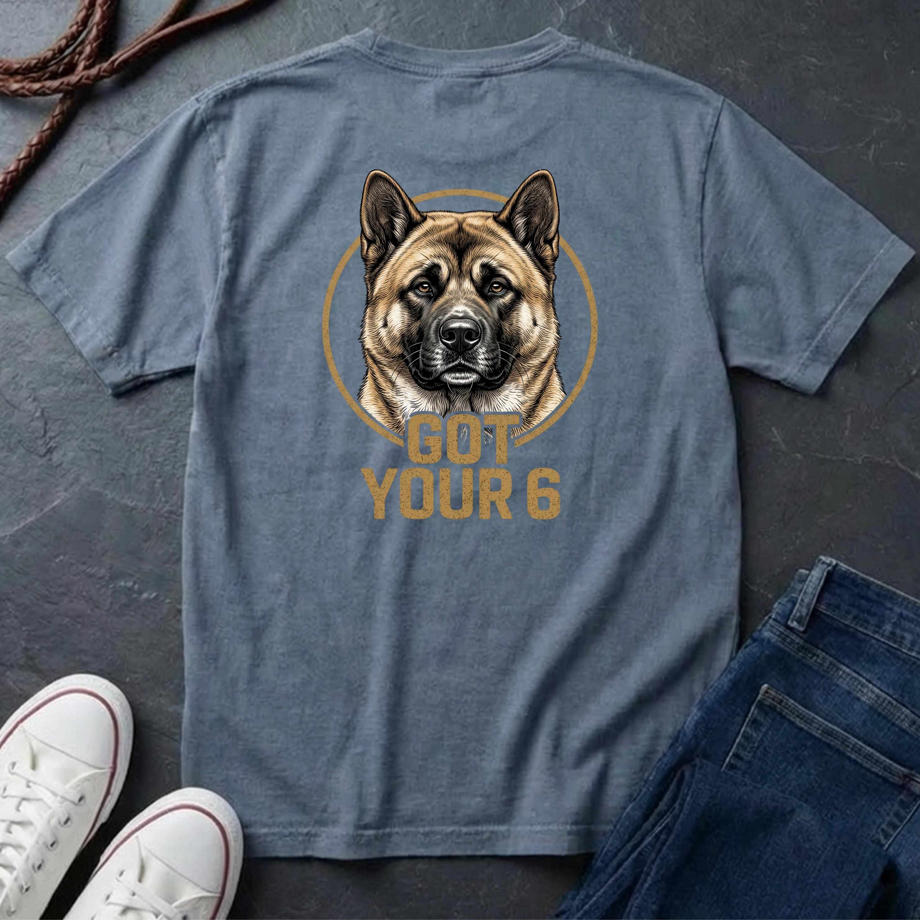 Akita Got Your 6 Shirt - Premium Dog Apparel for Guardian Owners