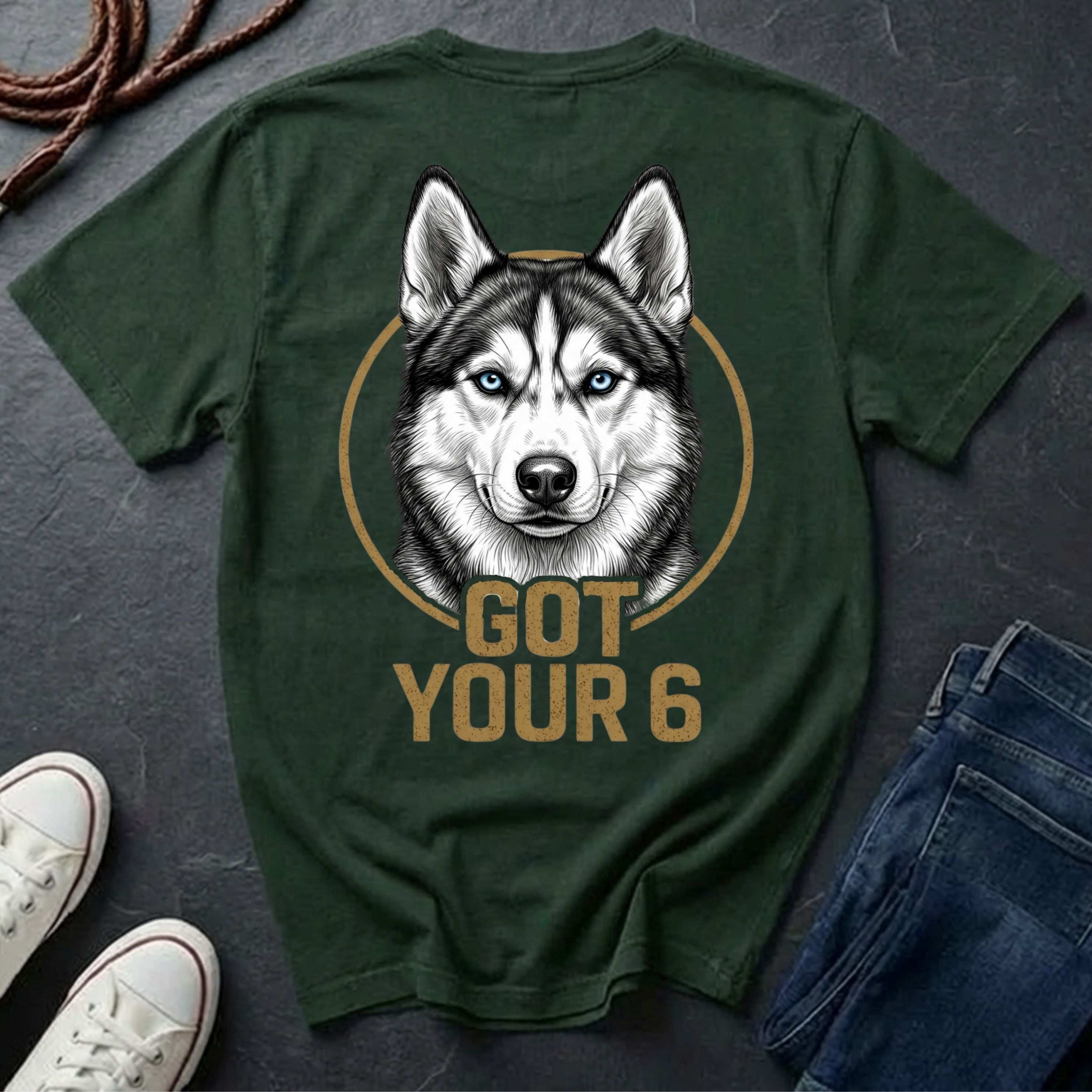 Siberian Husky Got Your 6 Shirt - Premium Dog Apparel