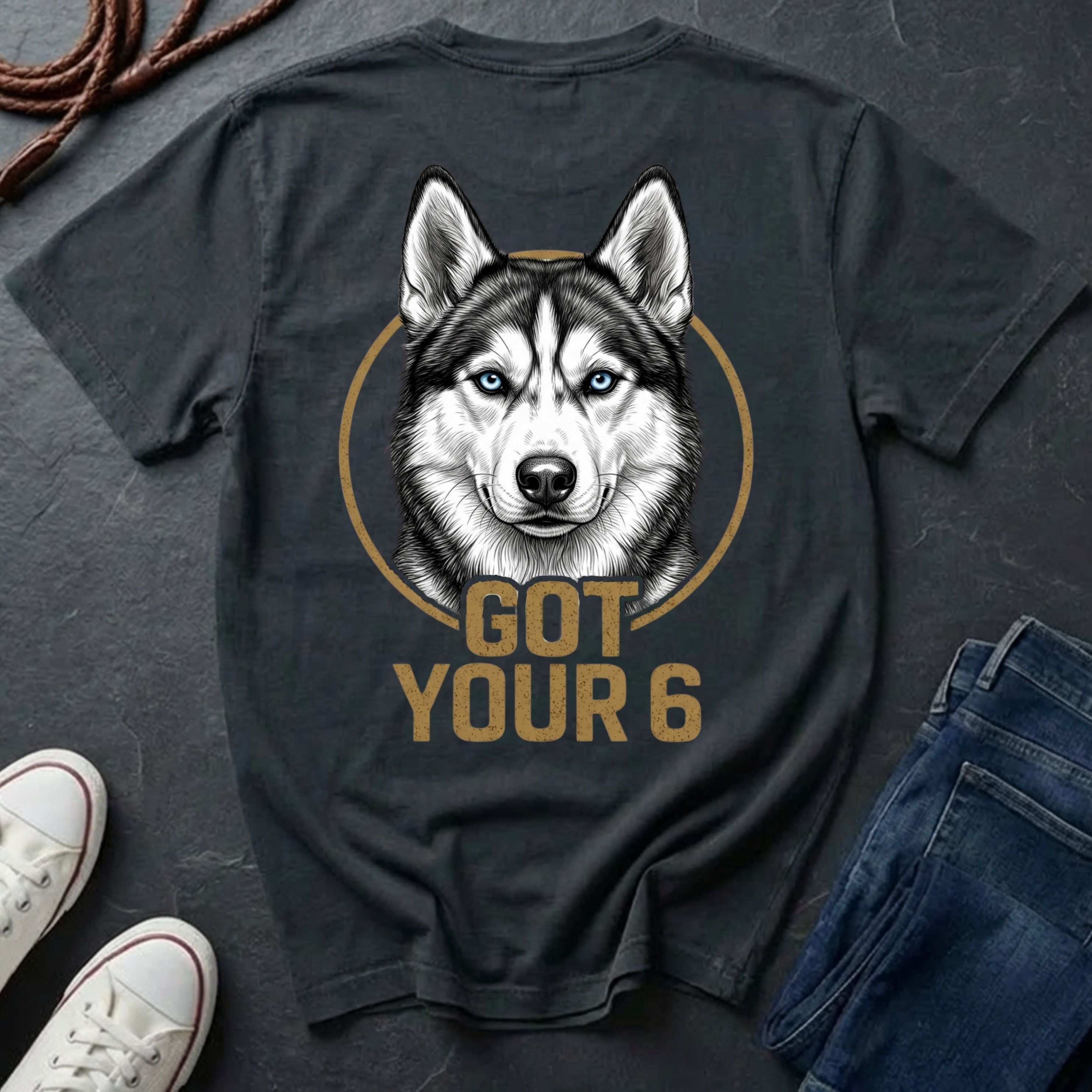 Siberian Husky Got Your 6 Shirt - Premium Dog Apparel