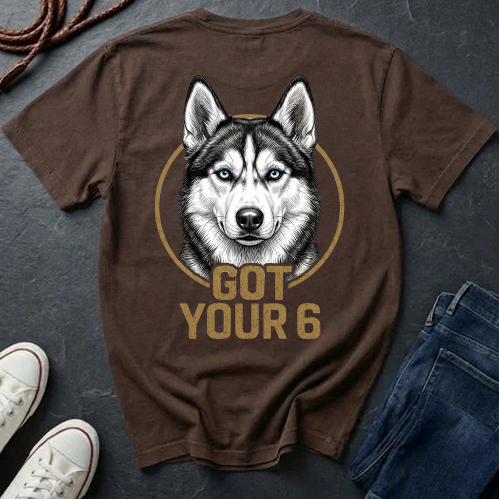 Siberian Husky Got Your 6 Shirt - Premium Dog Apparel