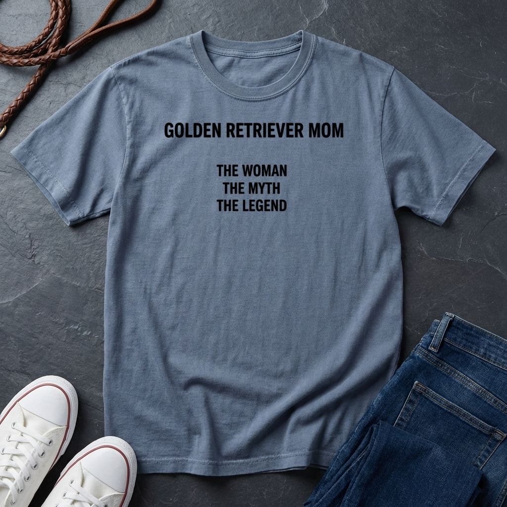 Golden Retriever Mom Shirt - The Woman The Myth The Legend - Comfort Colors Unisex Tee