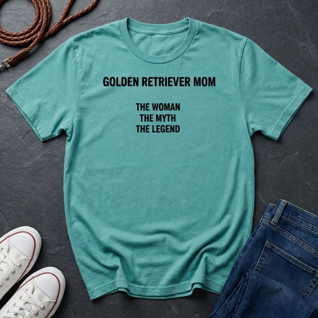 Golden Retriever Mom Shirt - The Woman The Myth The Legend - Comfort Colors Unisex Tee