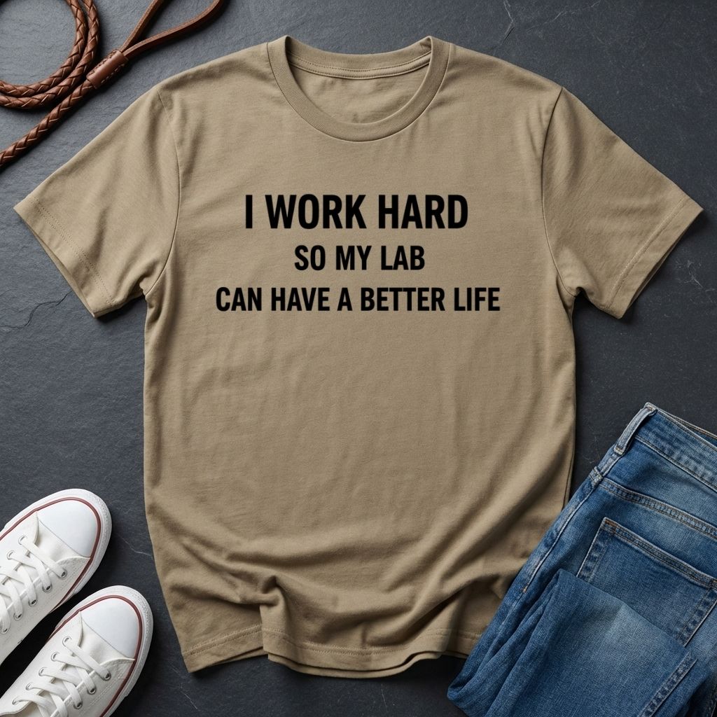 Labrador Retriever Shirt - I Work Hard So My Lab Can Have A Better Life - Comfort Colors Unisex Tee