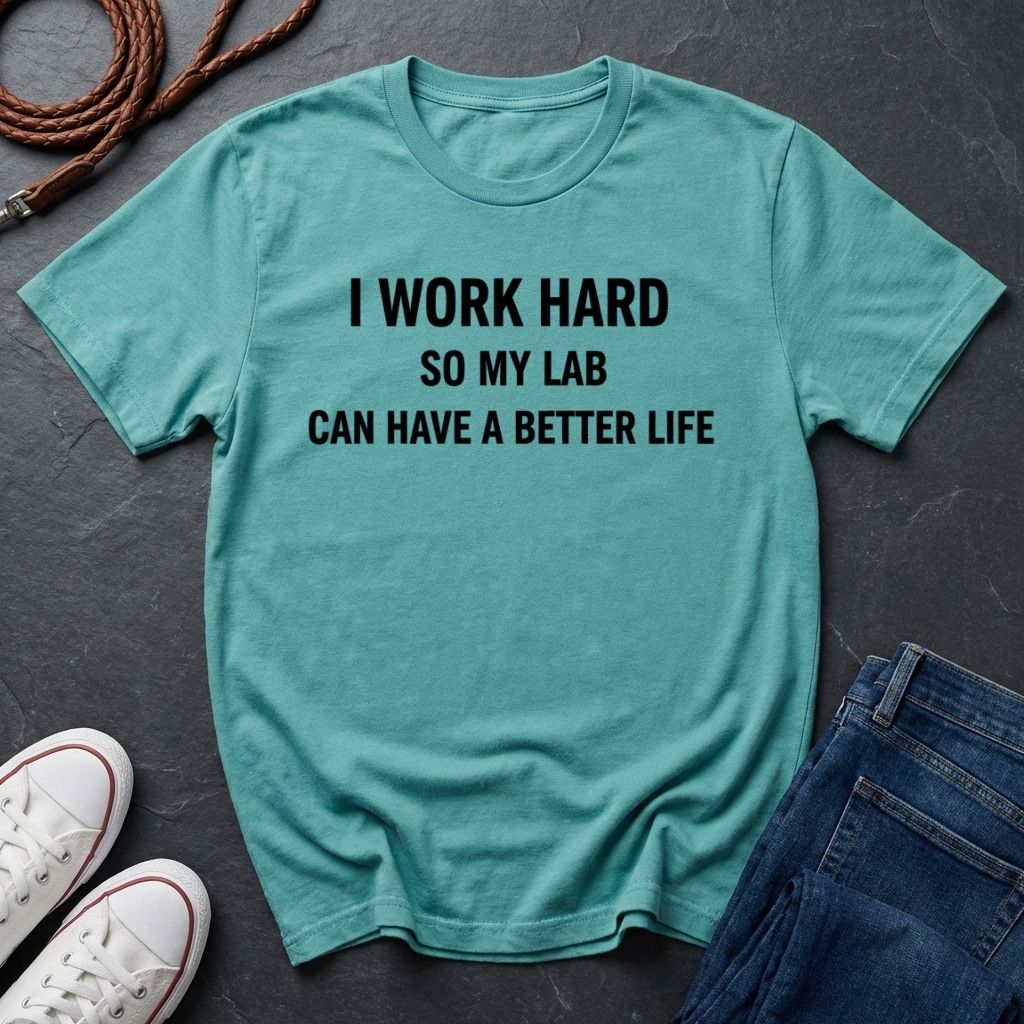 Labrador Retriever Shirt - I Work Hard So My Lab Can Have A Better Life - Comfort Colors Unisex Tee