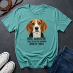 Beagle T-Shirt | Nose Always On Ears Selective Hearing Loyalty 100% | Dog Lover Gift
