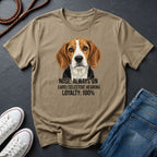 Beagle T-Shirt | Nose Always On Ears Selective Hearing Loyalty 100% | Dog Lover Gift