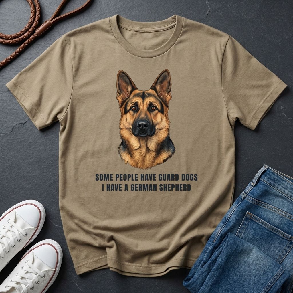 German Shepherd T-Shirt | Some People Have Guard Dogs I Have A German Shepherd | Dog Lover Gift