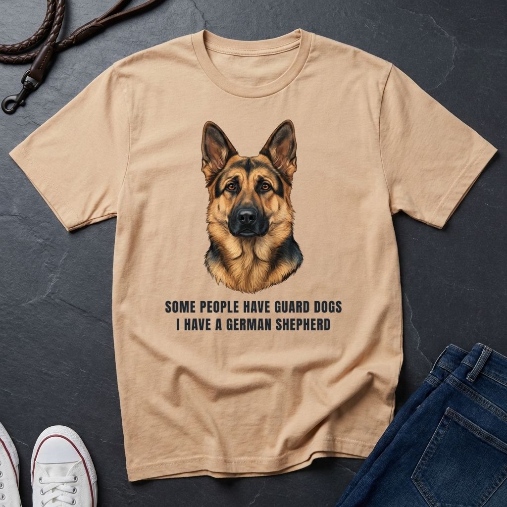 German Shepherd T-Shirt | Some People Have Guard Dogs I Have A German Shepherd | Dog Lover Gift