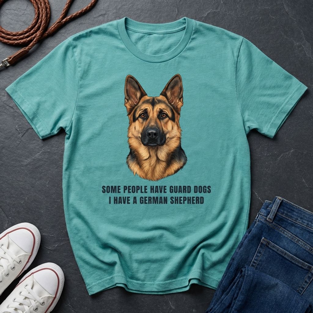 German Shepherd T-Shirt | Some People Have Guard Dogs I Have A German Shepherd | Dog Lover Gift