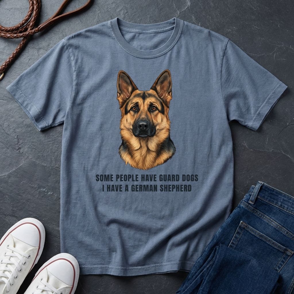 German Shepherd T-Shirt | Some People Have Guard Dogs I Have A German Shepherd | Dog Lover Gift