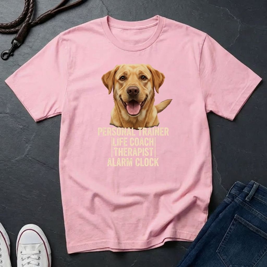 Labrador T-Shirt | Personal Trainer Life Coach Therapist Alarm Clock | Dog Lover Gift