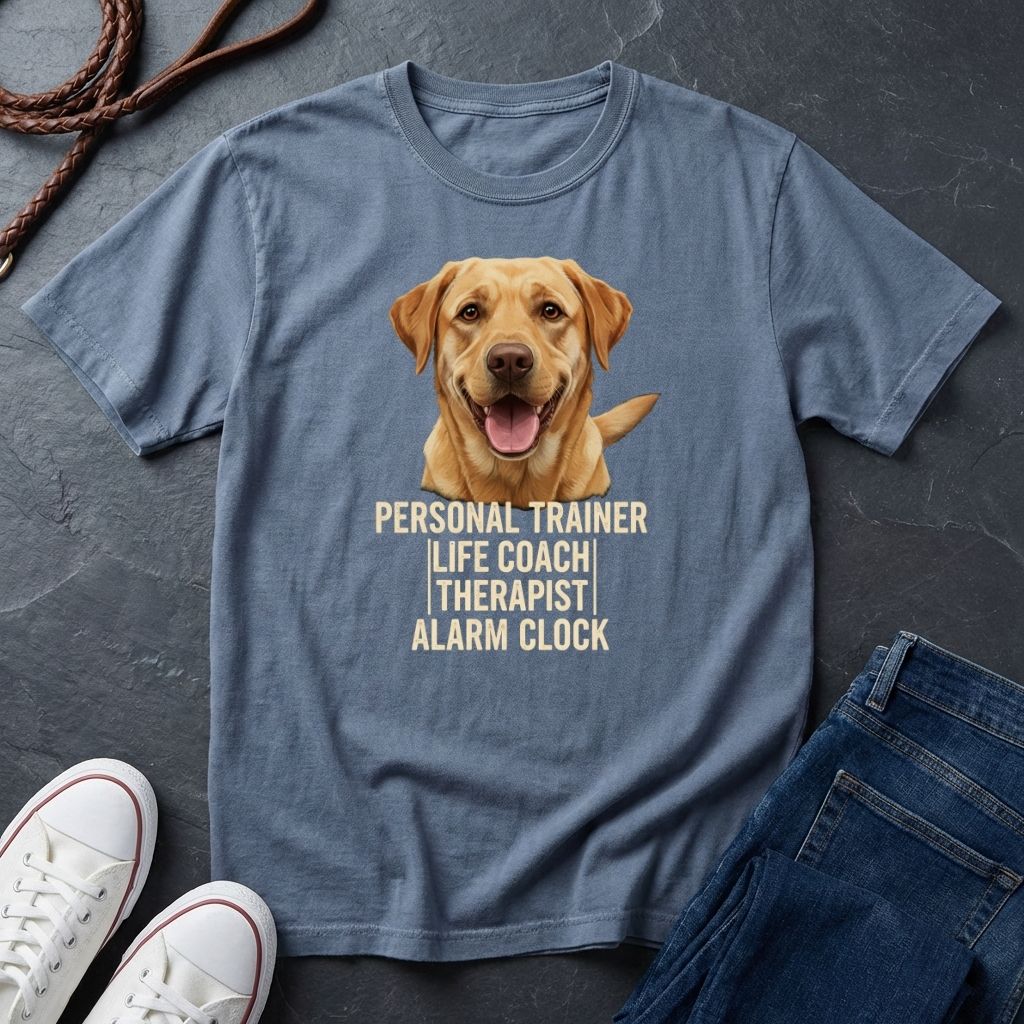 Labrador T-Shirt | Personal Trainer Life Coach Therapist Alarm Clock | Dog Lover Gift