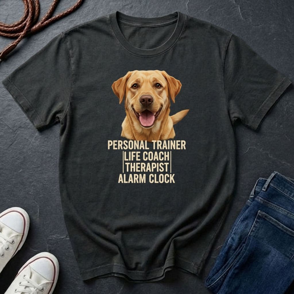 Labrador T-Shirt | Personal Trainer Life Coach Therapist Alarm Clock | Dog Lover Gift