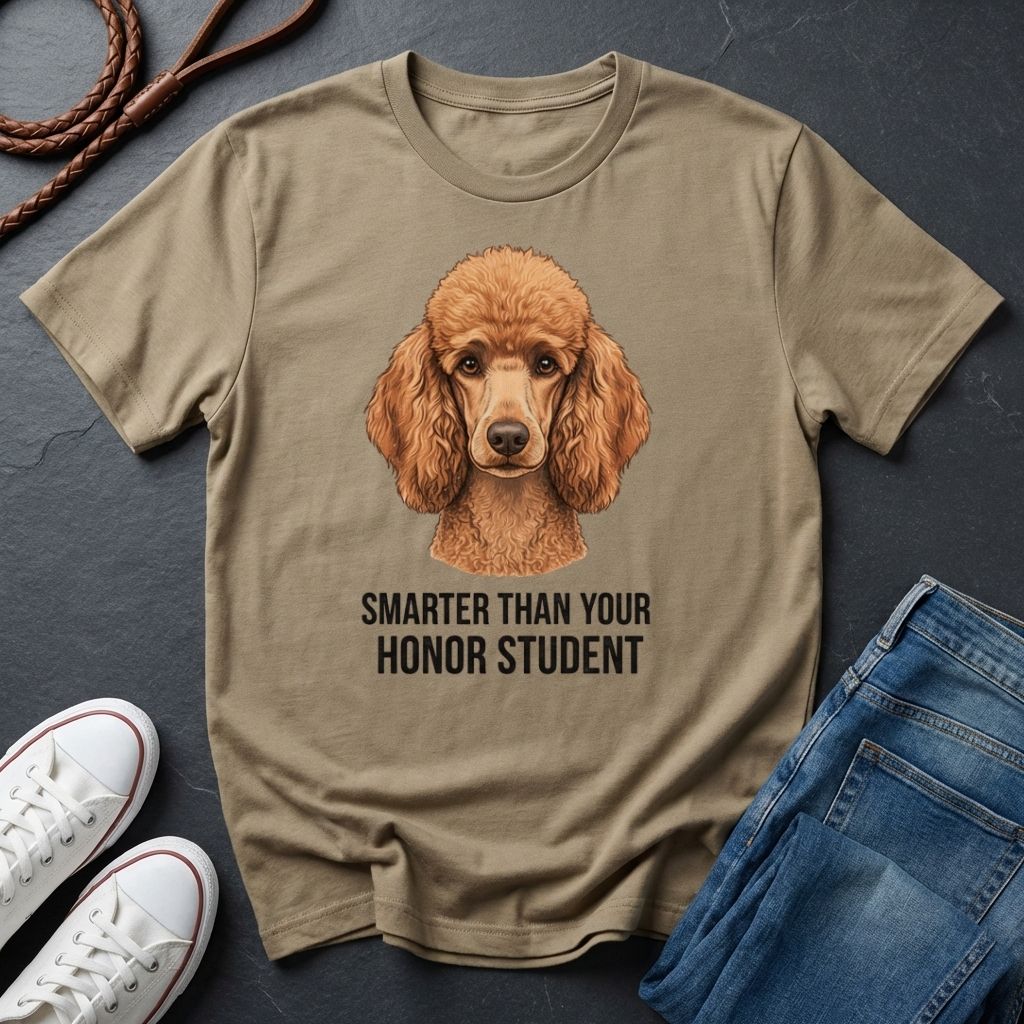 Poodle T-Shirt | Smarter Than Your Honor Student | Dog Lover Gift